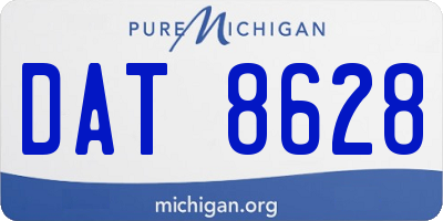 MI license plate DAT8628