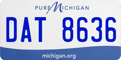 MI license plate DAT8636
