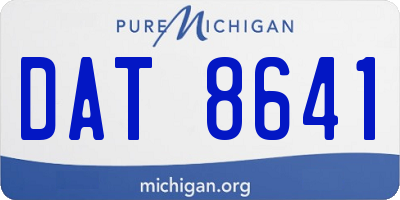MI license plate DAT8641