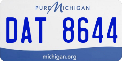 MI license plate DAT8644