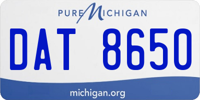 MI license plate DAT8650