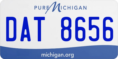 MI license plate DAT8656