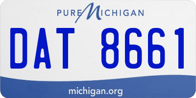 MI license plate DAT8661