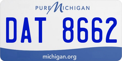MI license plate DAT8662