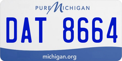 MI license plate DAT8664
