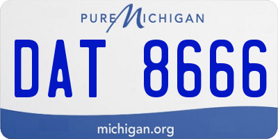 MI license plate DAT8666