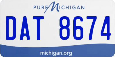 MI license plate DAT8674