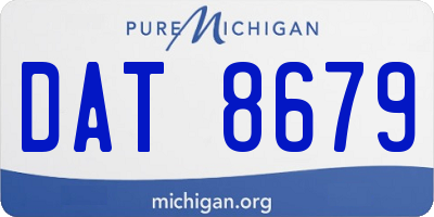 MI license plate DAT8679