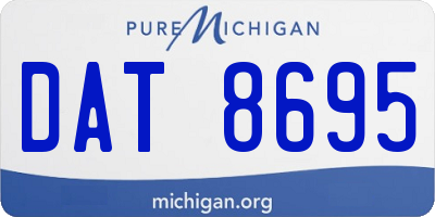 MI license plate DAT8695