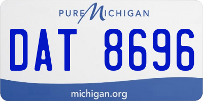 MI license plate DAT8696