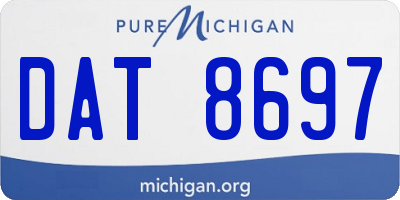 MI license plate DAT8697