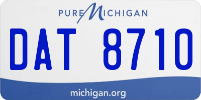 MI license plate DAT8710
