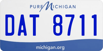 MI license plate DAT8711