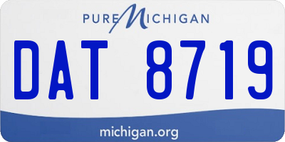 MI license plate DAT8719