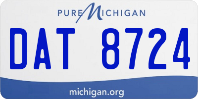 MI license plate DAT8724