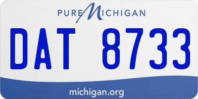 MI license plate DAT8733