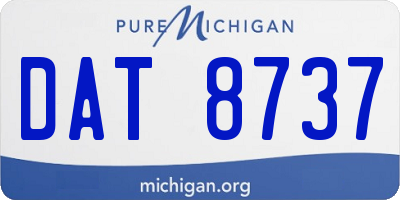 MI license plate DAT8737