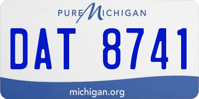 MI license plate DAT8741