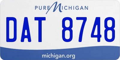 MI license plate DAT8748