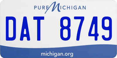 MI license plate DAT8749