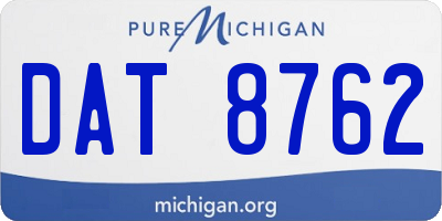 MI license plate DAT8762