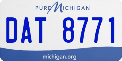 MI license plate DAT8771