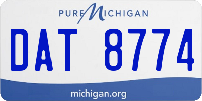 MI license plate DAT8774