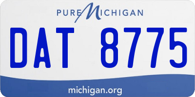 MI license plate DAT8775