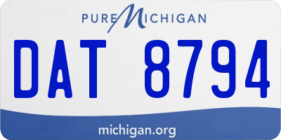 MI license plate DAT8794