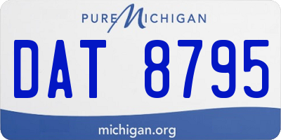 MI license plate DAT8795