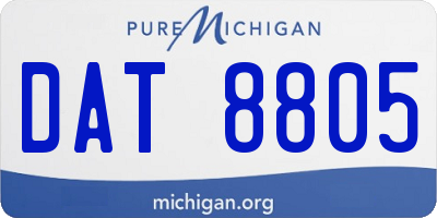 MI license plate DAT8805