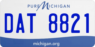 MI license plate DAT8821