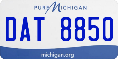 MI license plate DAT8850