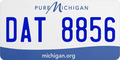 MI license plate DAT8856