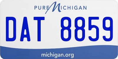 MI license plate DAT8859