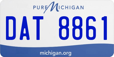 MI license plate DAT8861