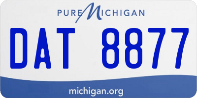 MI license plate DAT8877