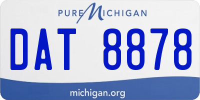 MI license plate DAT8878