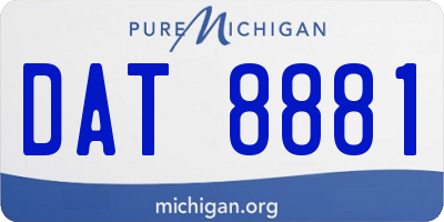 MI license plate DAT8881