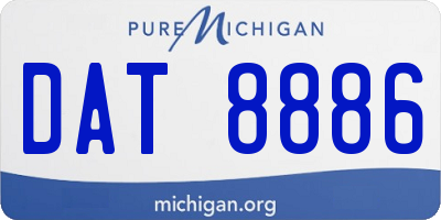 MI license plate DAT8886