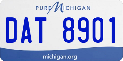 MI license plate DAT8901
