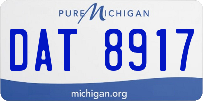 MI license plate DAT8917