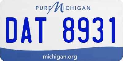 MI license plate DAT8931