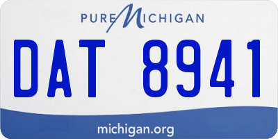MI license plate DAT8941