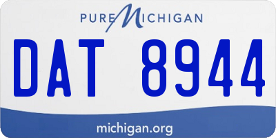 MI license plate DAT8944