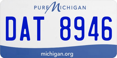 MI license plate DAT8946