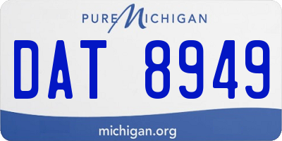 MI license plate DAT8949