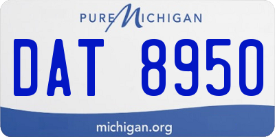 MI license plate DAT8950