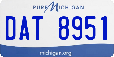 MI license plate DAT8951