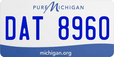 MI license plate DAT8960